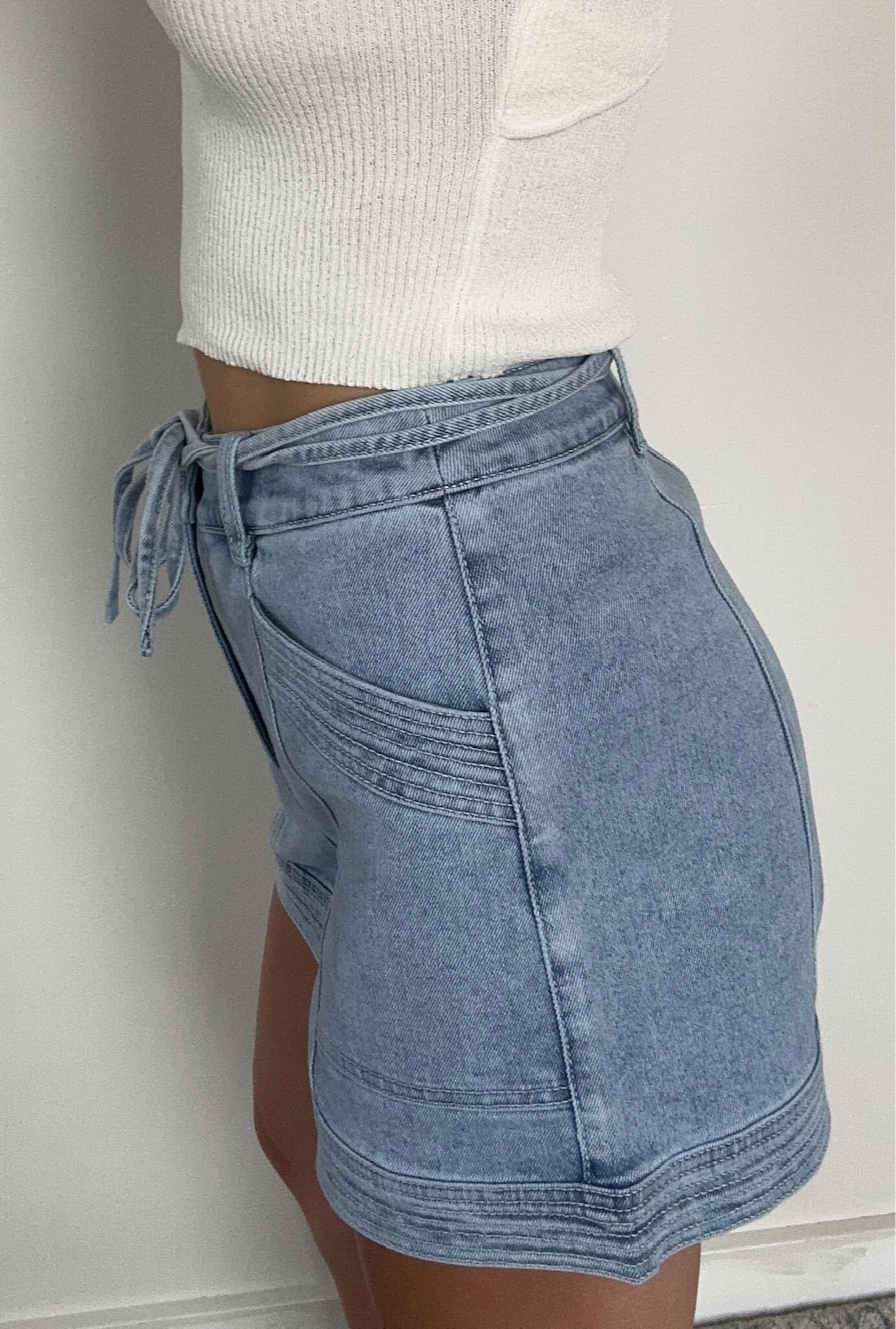 Mink Pink Oliver Denim Panel Short