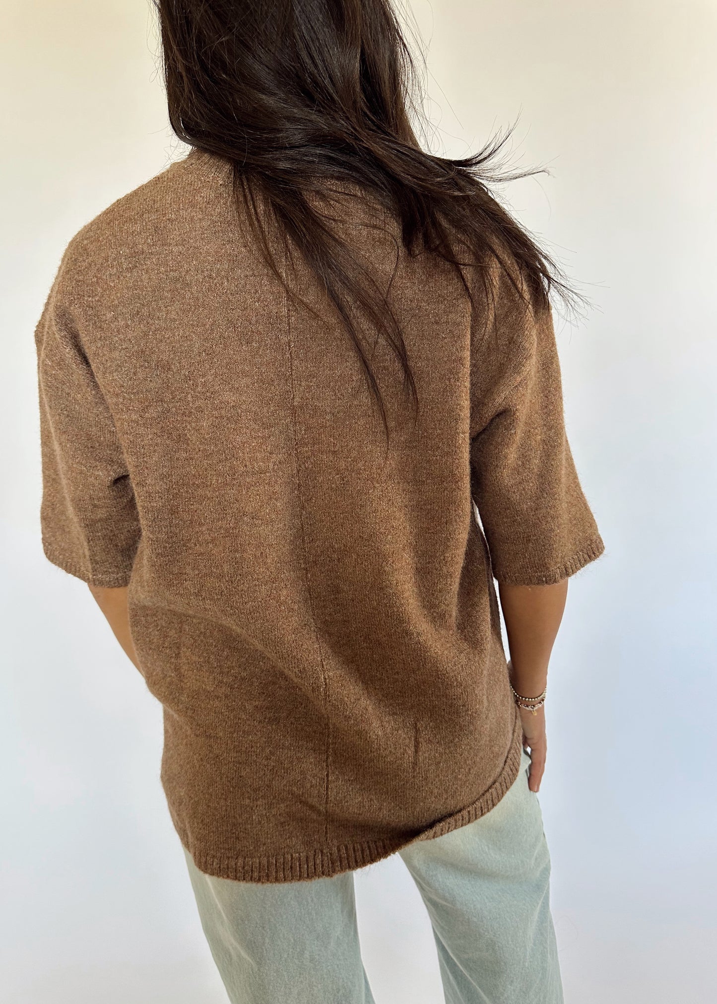 Free People Margot Sweater Tee - BROWNIE MELANGE