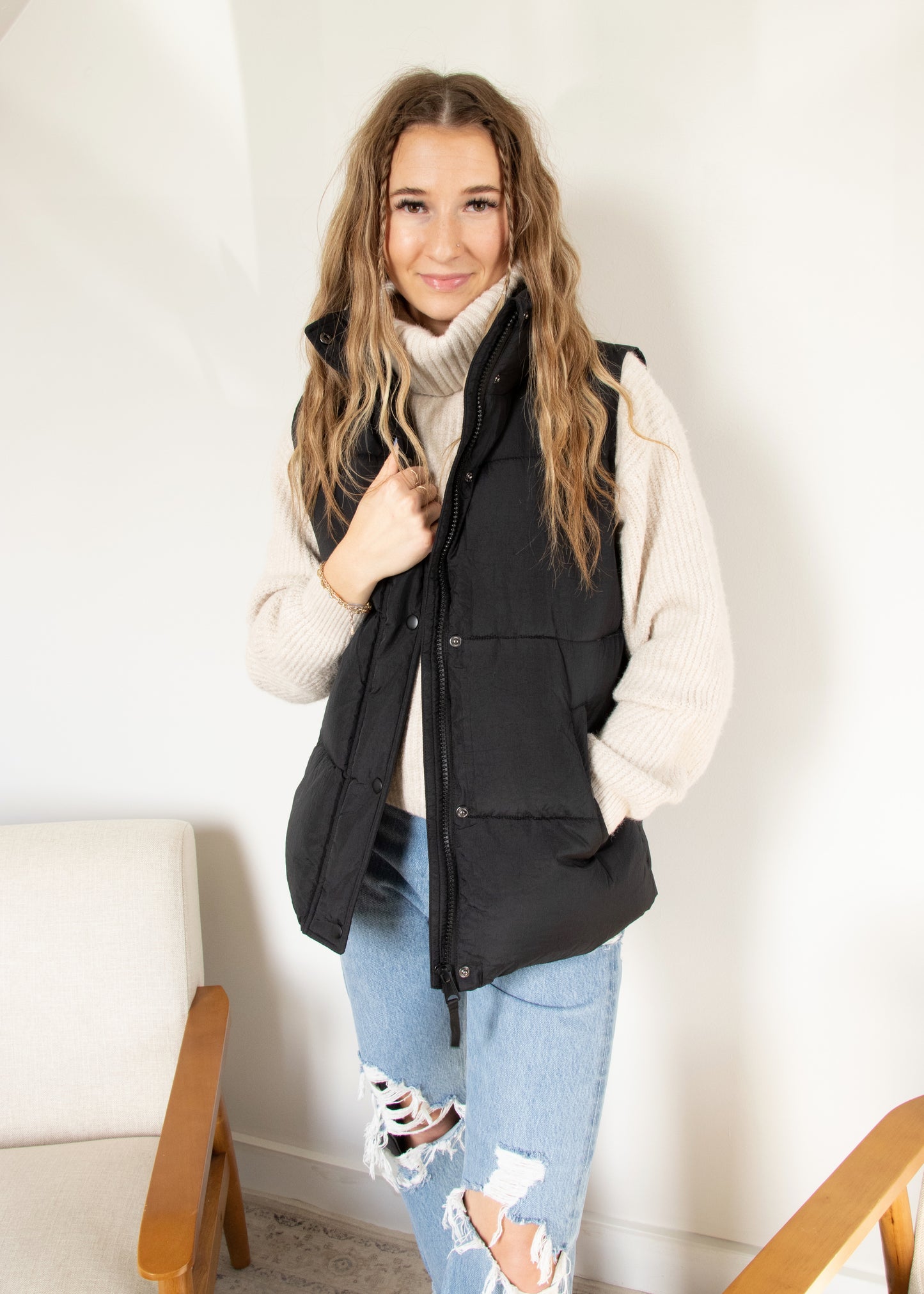 Gentle Fawn Kaye Vest - BLACK