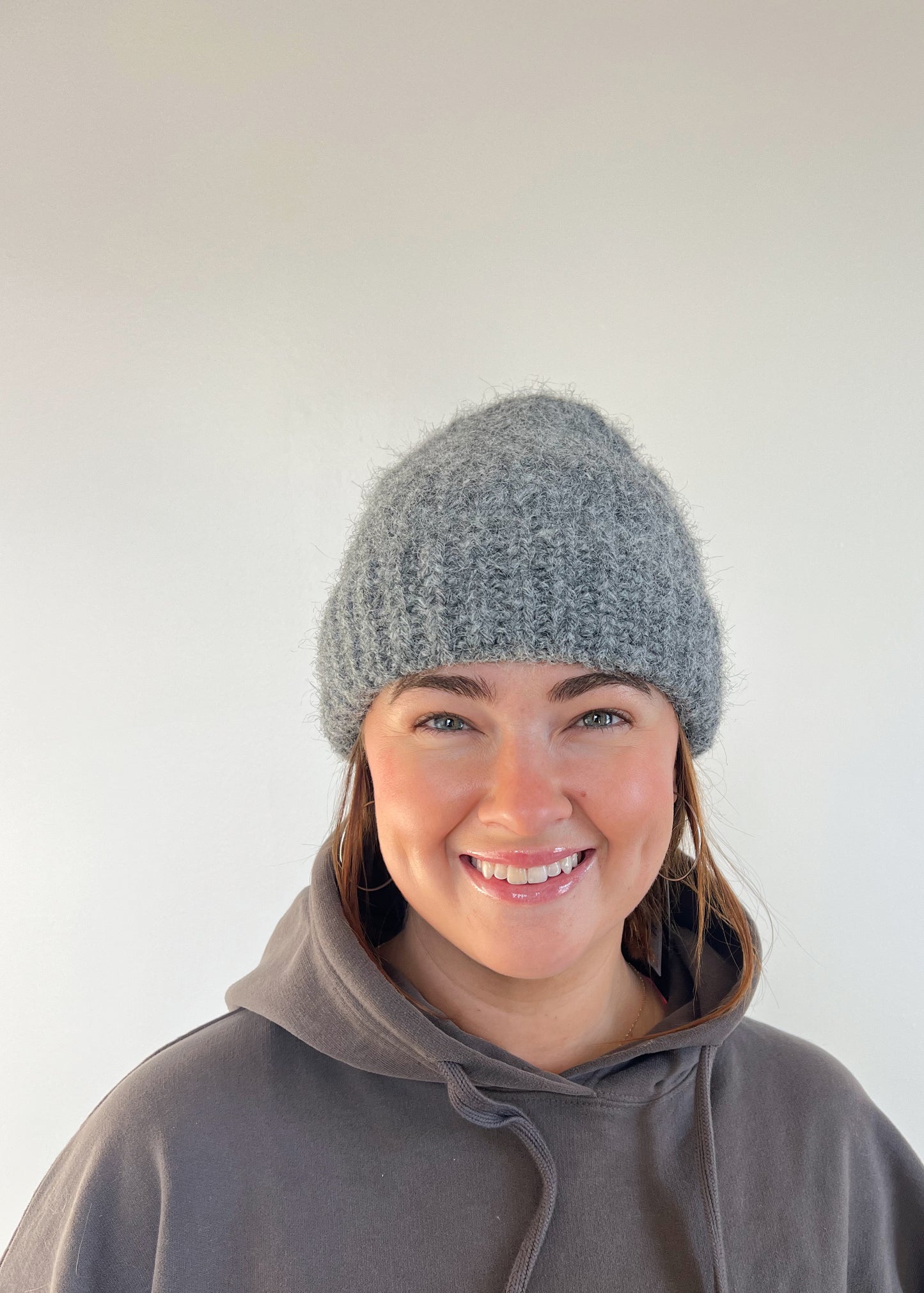 C'est Moi Ribbed Beanie Hat - HEATHER GREY