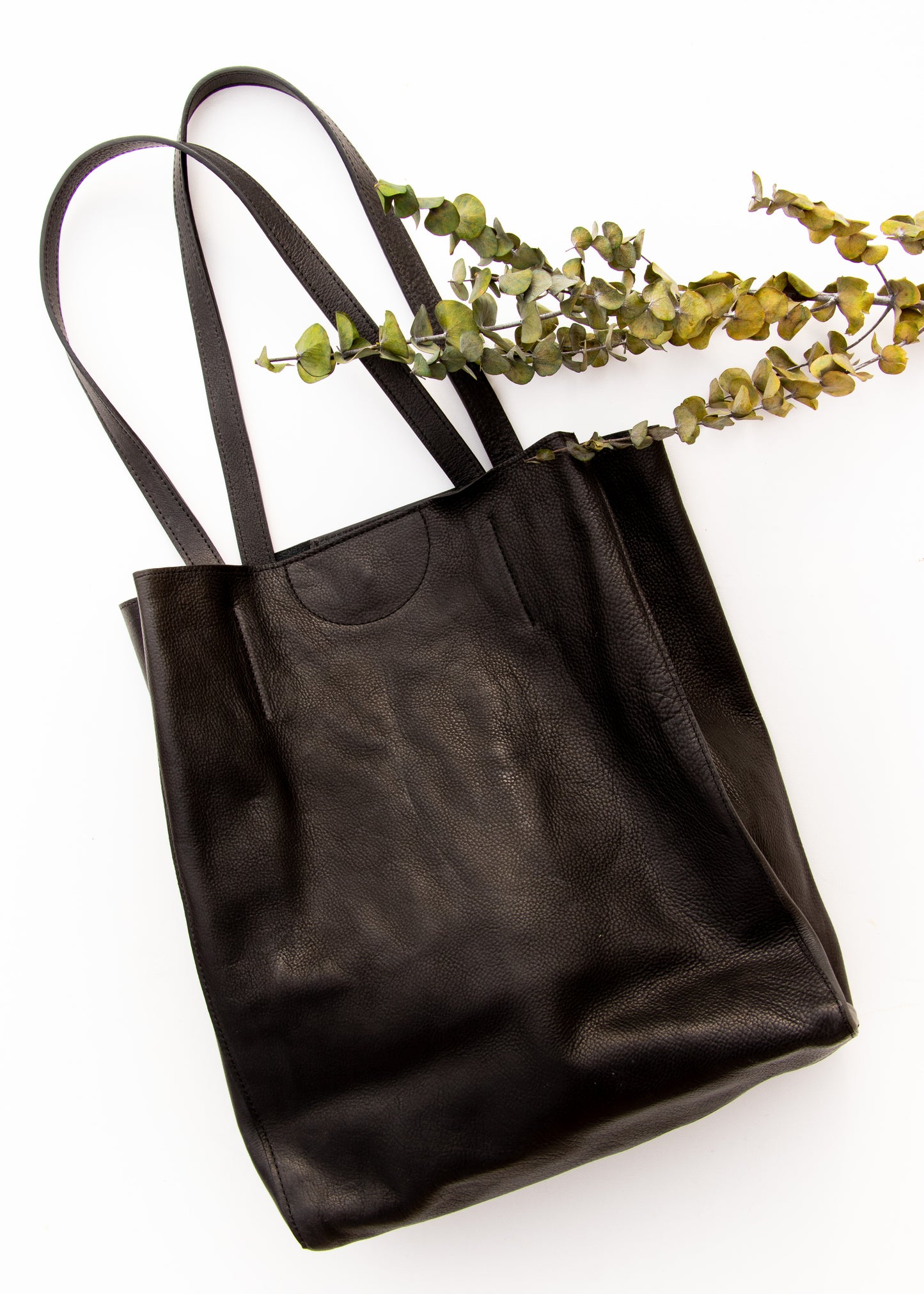 BRAVE Leather Giovana Tote - BLACK