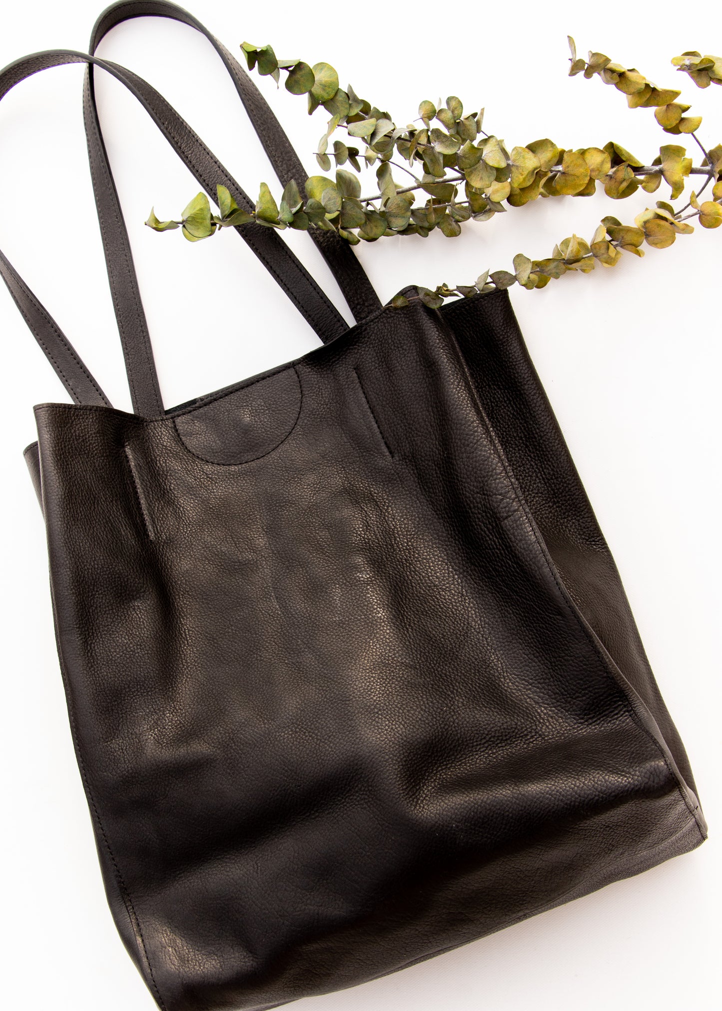 BRAVE Leather Giovana Tote - BLACK