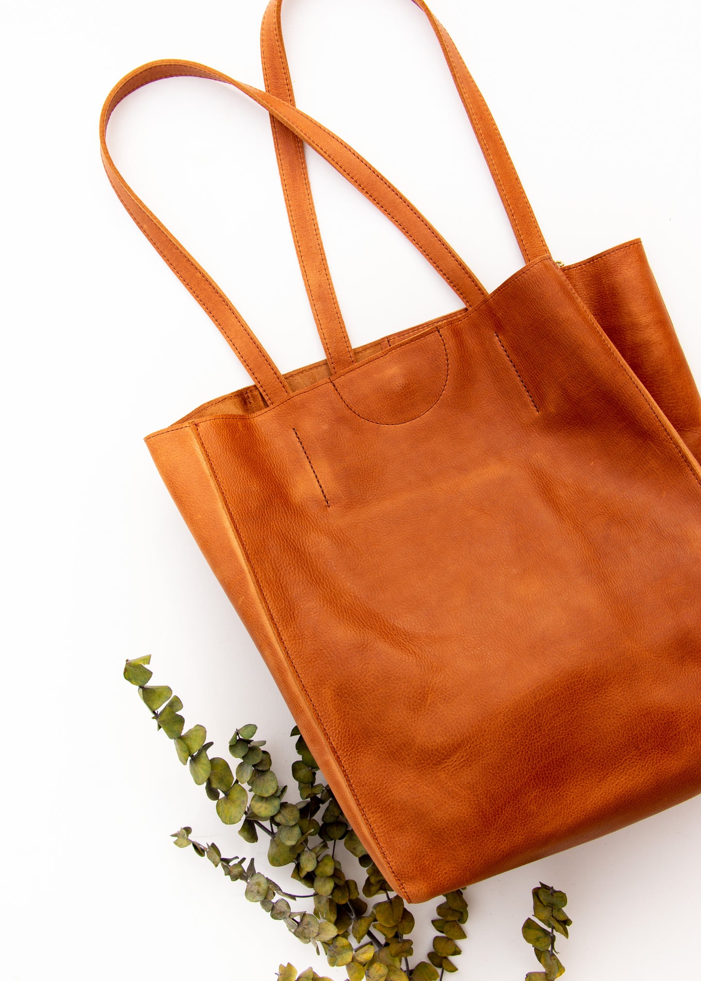 BRAVE Leather Giovana Tote - MARONE