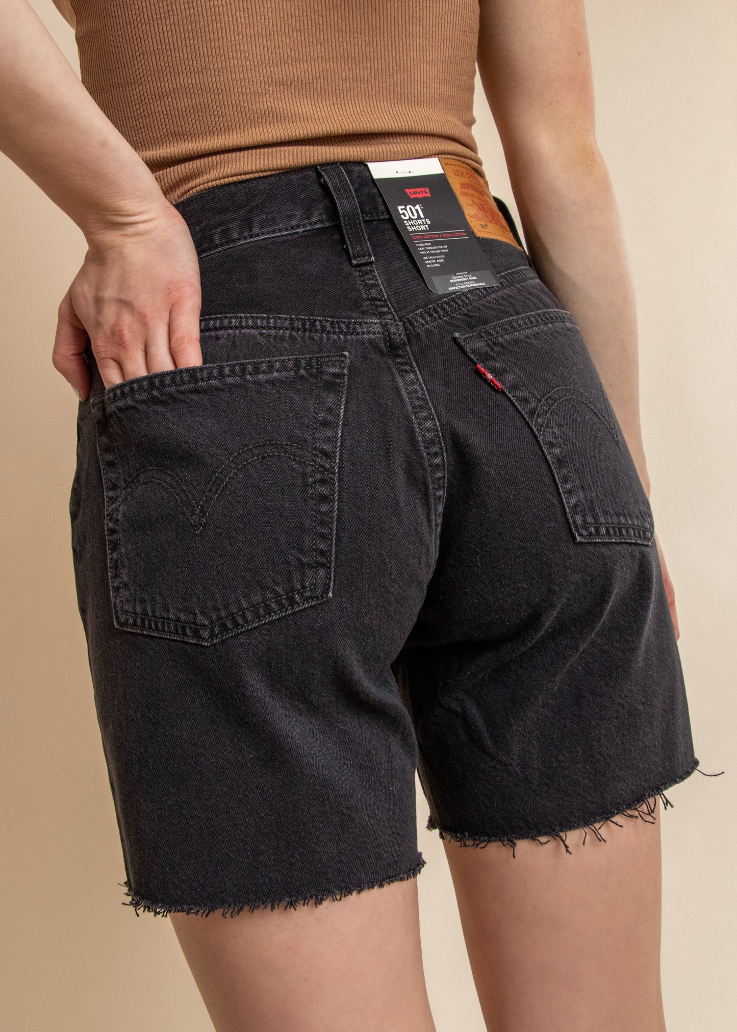Levi's 501 Mid Thigh Shorts - LUNAR BLACK