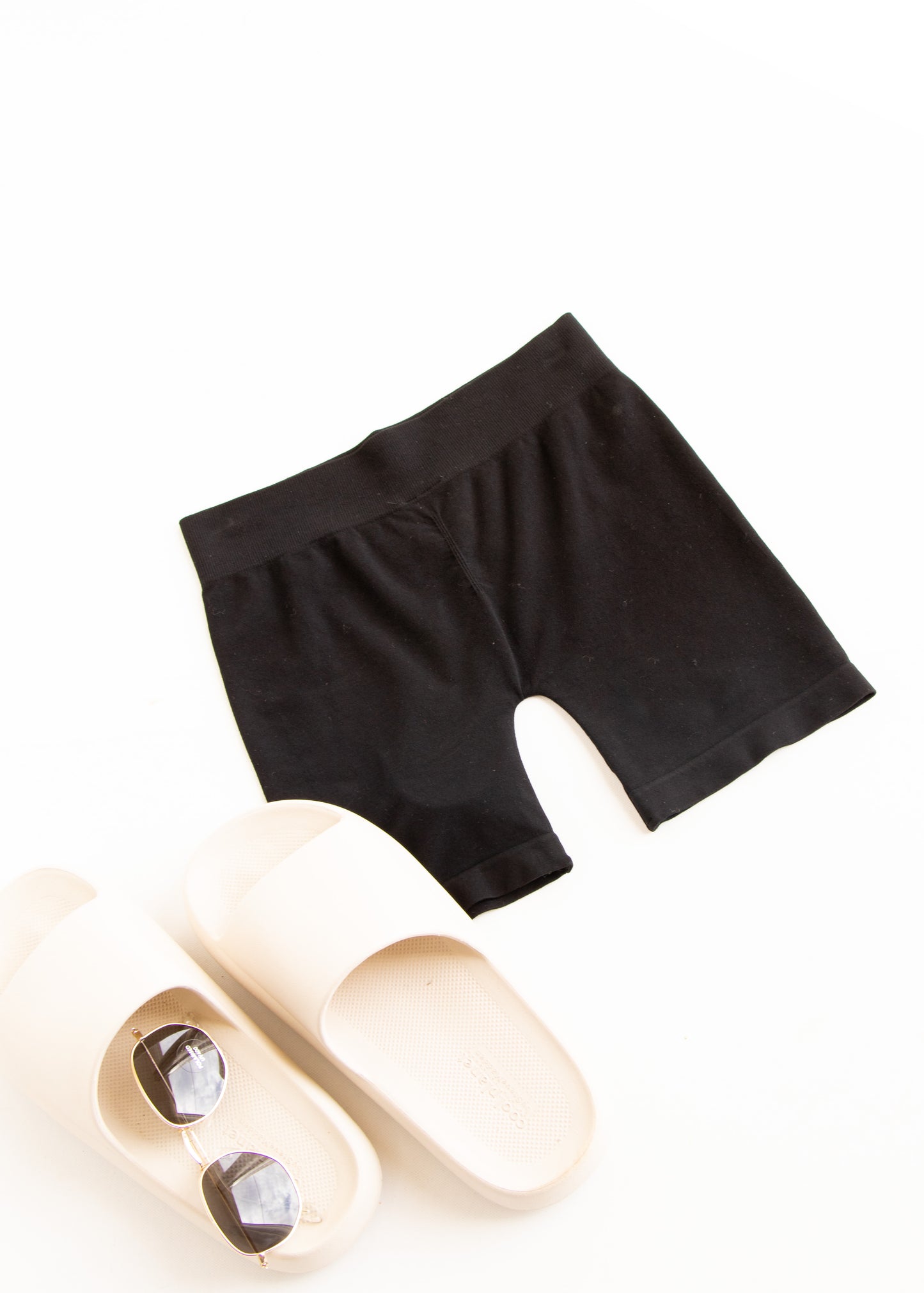C'est Moi Bamboo Mid Length High Waisted Bike Shorts