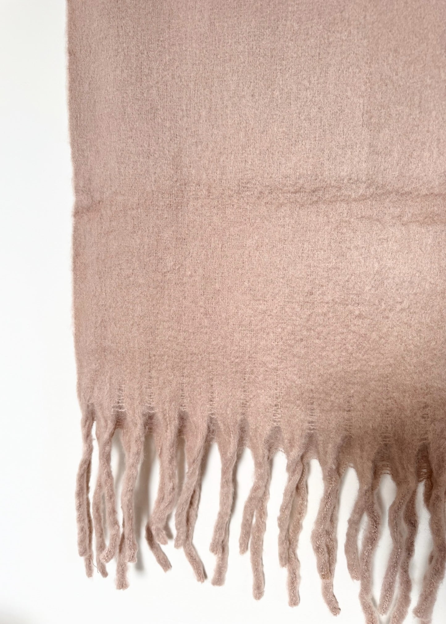 C'est Moi Solid Plush Scarf - ROSE
