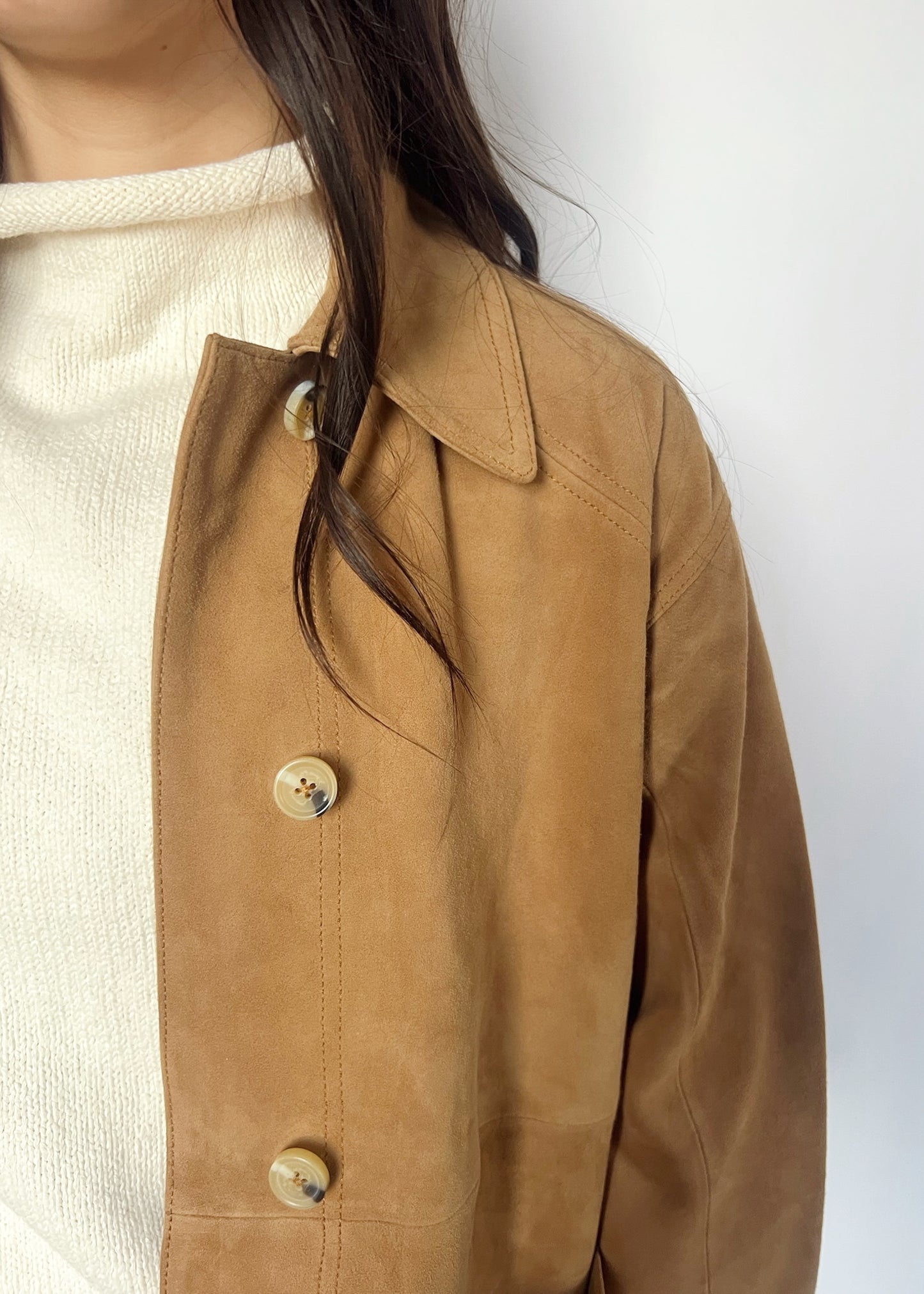 Free People Annalise Suede Jacket - Chestnut