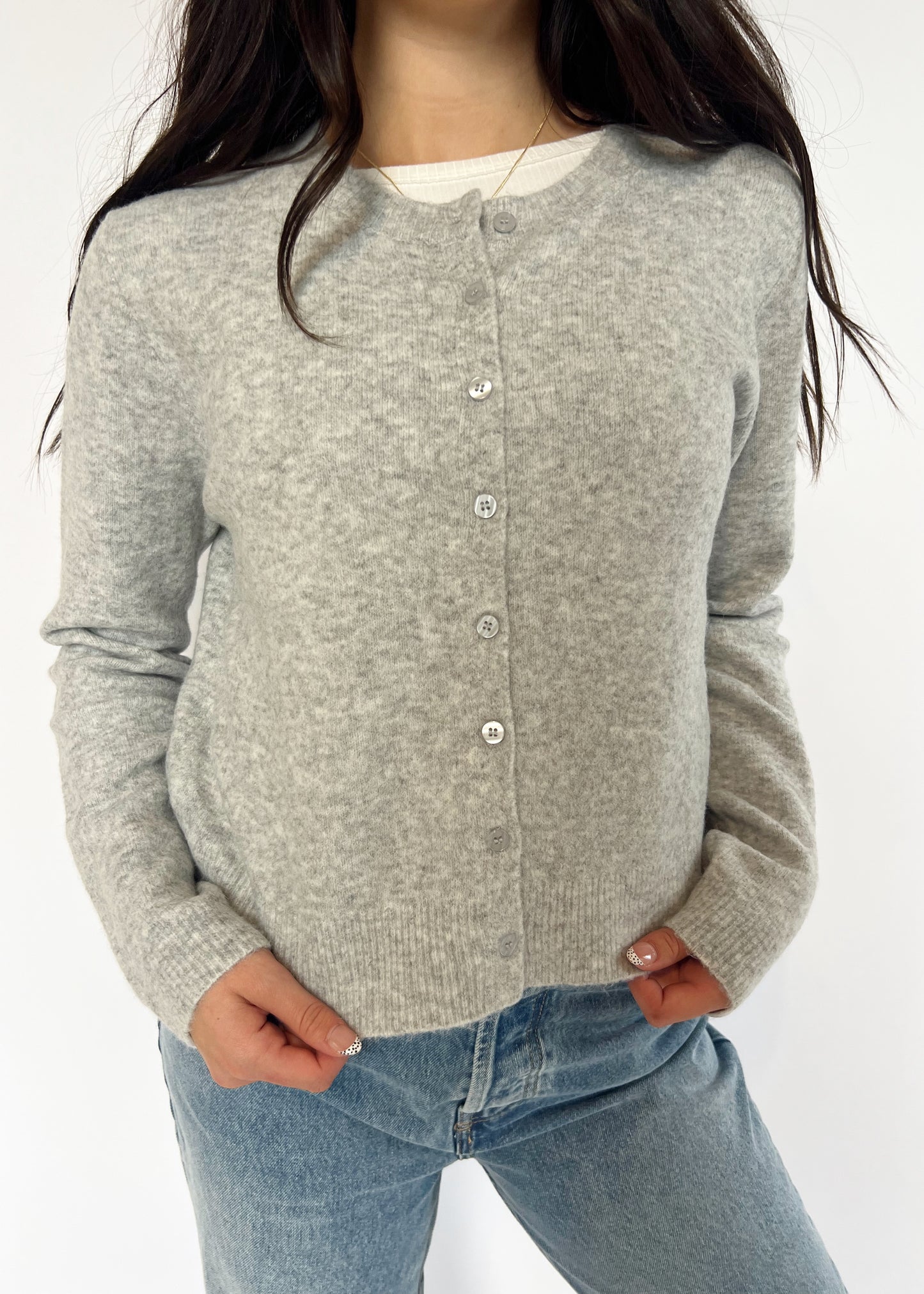 Z Supply Medina Cardigan - LIGHT HEATHER GREY