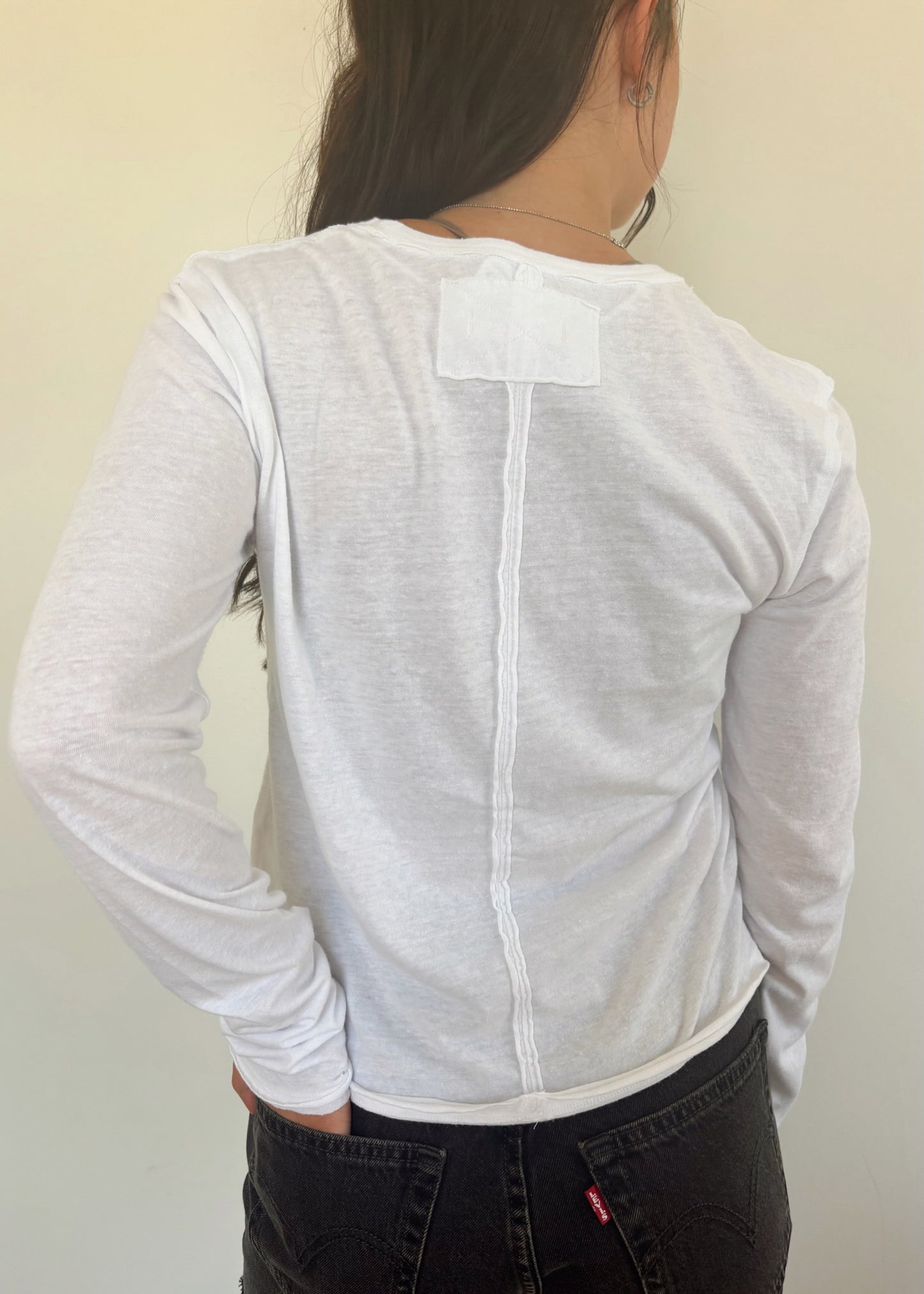 Free People Nova Longsleeve Tee - IVORY