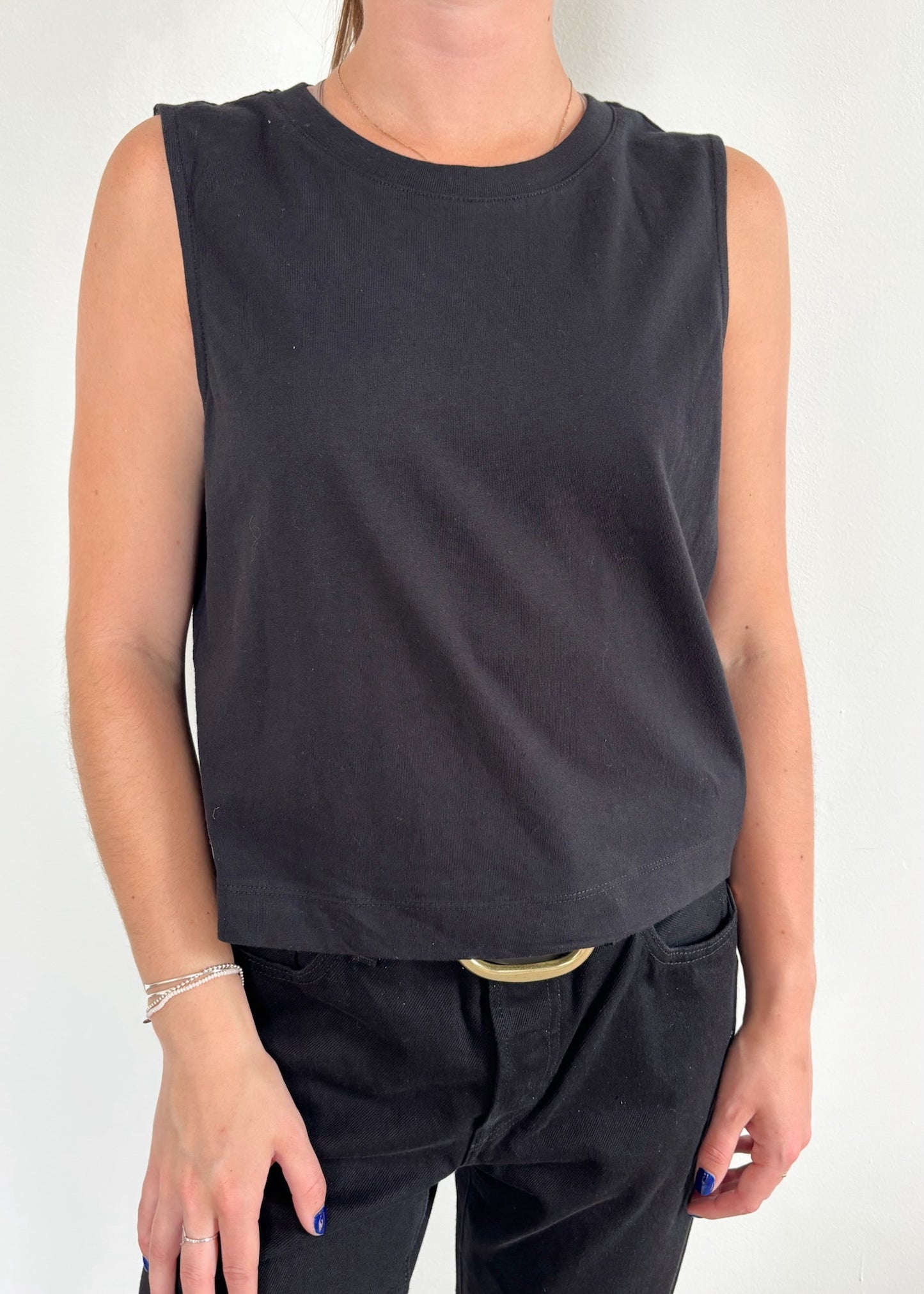 Z Supply Sloane Jersey Muscle Tank - TRUE BLACK