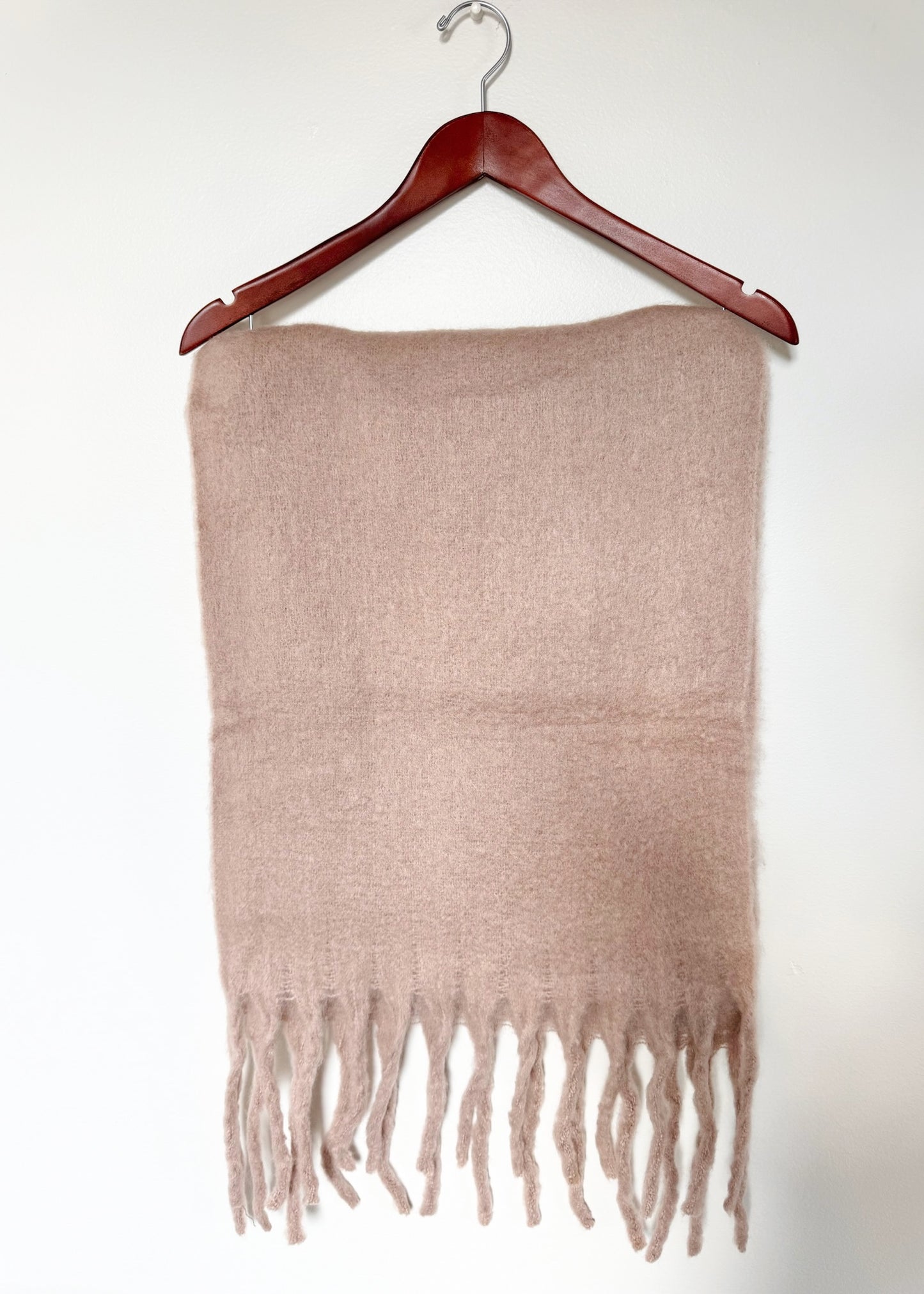 C'est Moi Solid Plush Scarf - ROSE