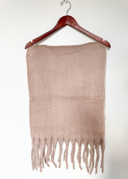 C'est Moi Solid Plush Scarf - ROSE