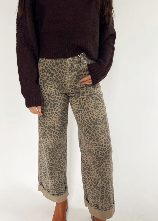 Z Supply Marli Denim Leopard Pant