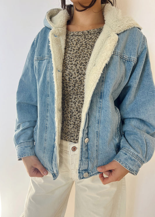 Free People Asher Cozy Denim Jacket