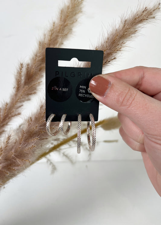 Pilgrim Pulse 2-in-1 Hoop Earrings