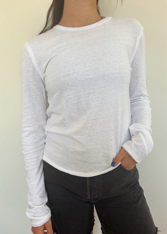 Free People Nova Longsleeve Tee - IVORY