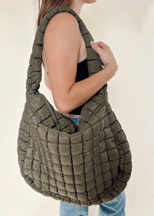 Free People Movement Quilted Carryall Bag - SEARGRASS