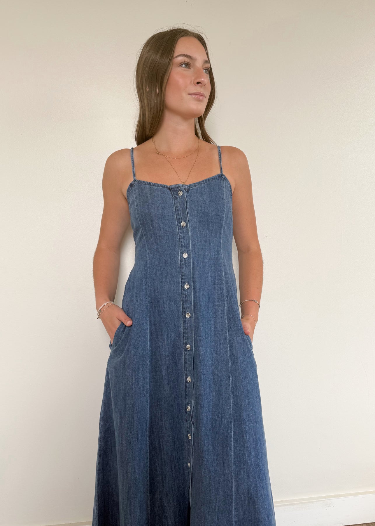 Z Supply Angel Eyes Denim Midi Dress Thr3e Clothing Z Supply Angel Eyes Denim Midi Dress Thr3e Clothing
