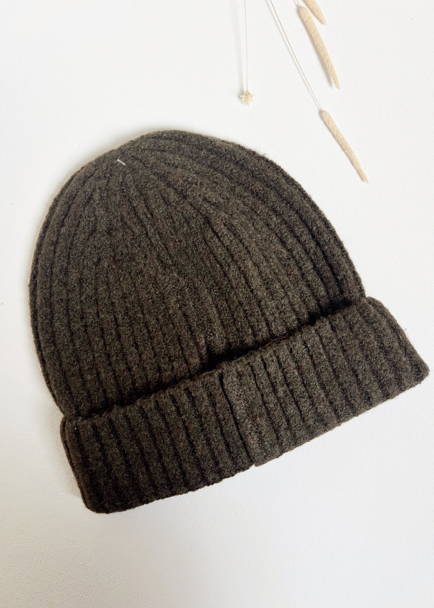 C'est Moi Ribbed Beanie Hat - OLIVE