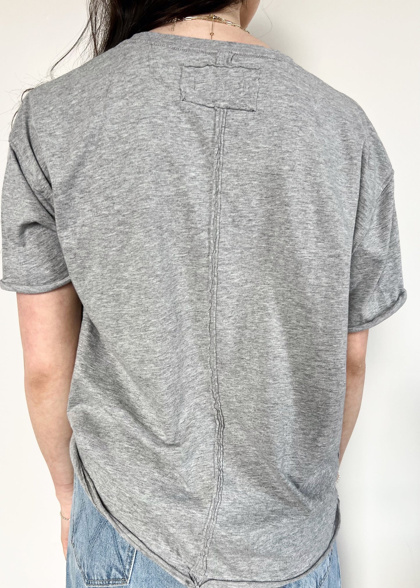 Free People Nina T-Shirt - HEATHER GREY