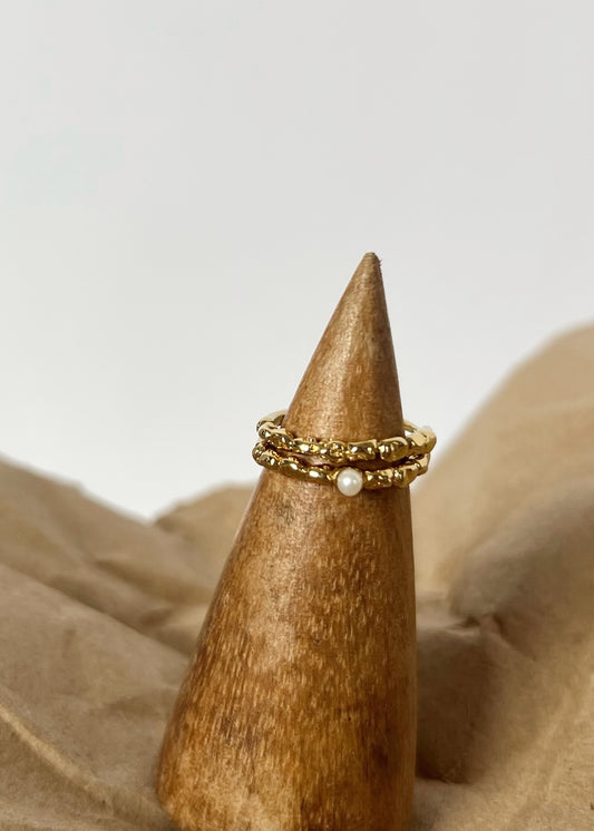 Pilgrim Shift Pearl Rings 2 - In - 1