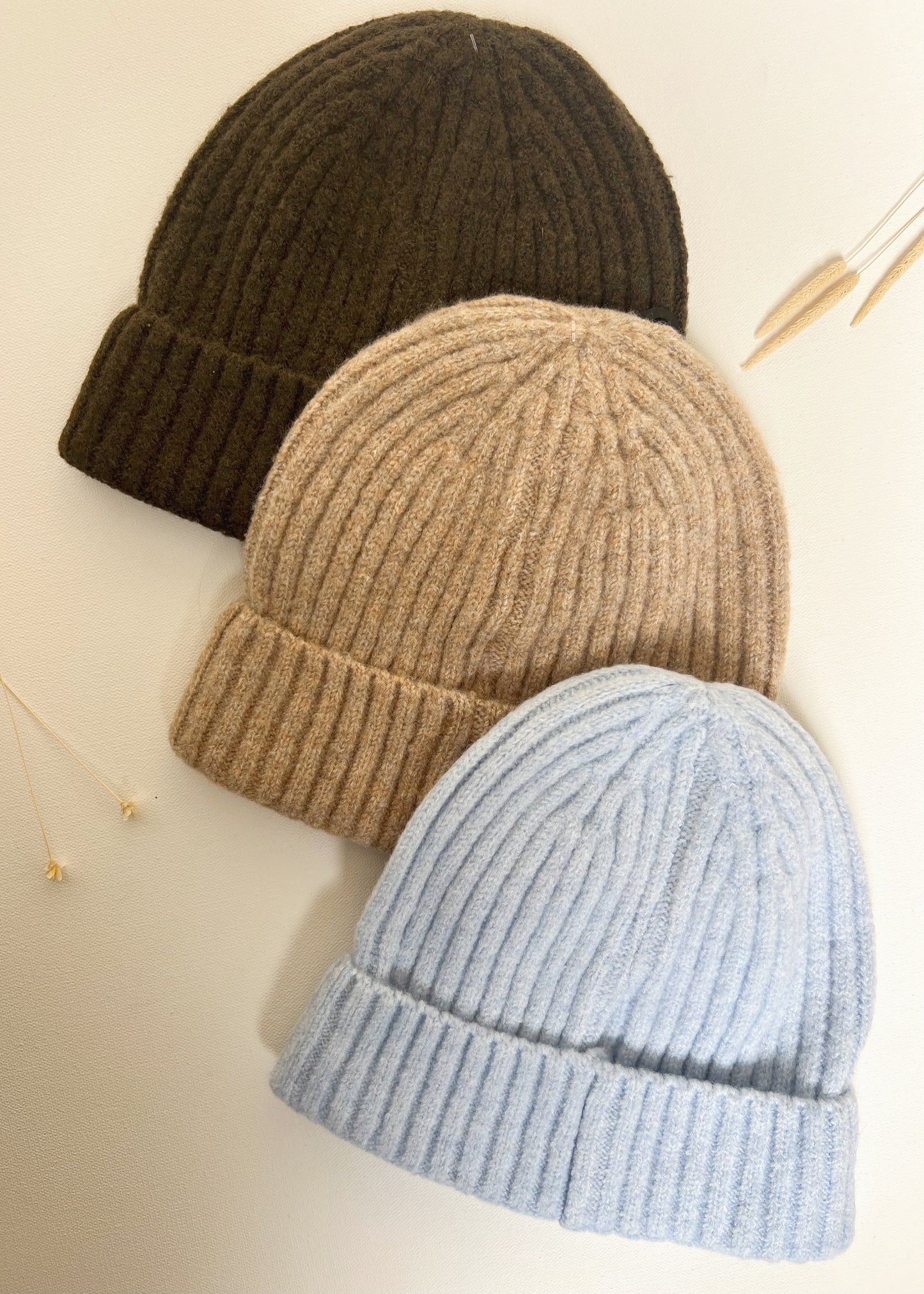 C'est Moi Ribbed Beanie Hat - LIGHT BLUE