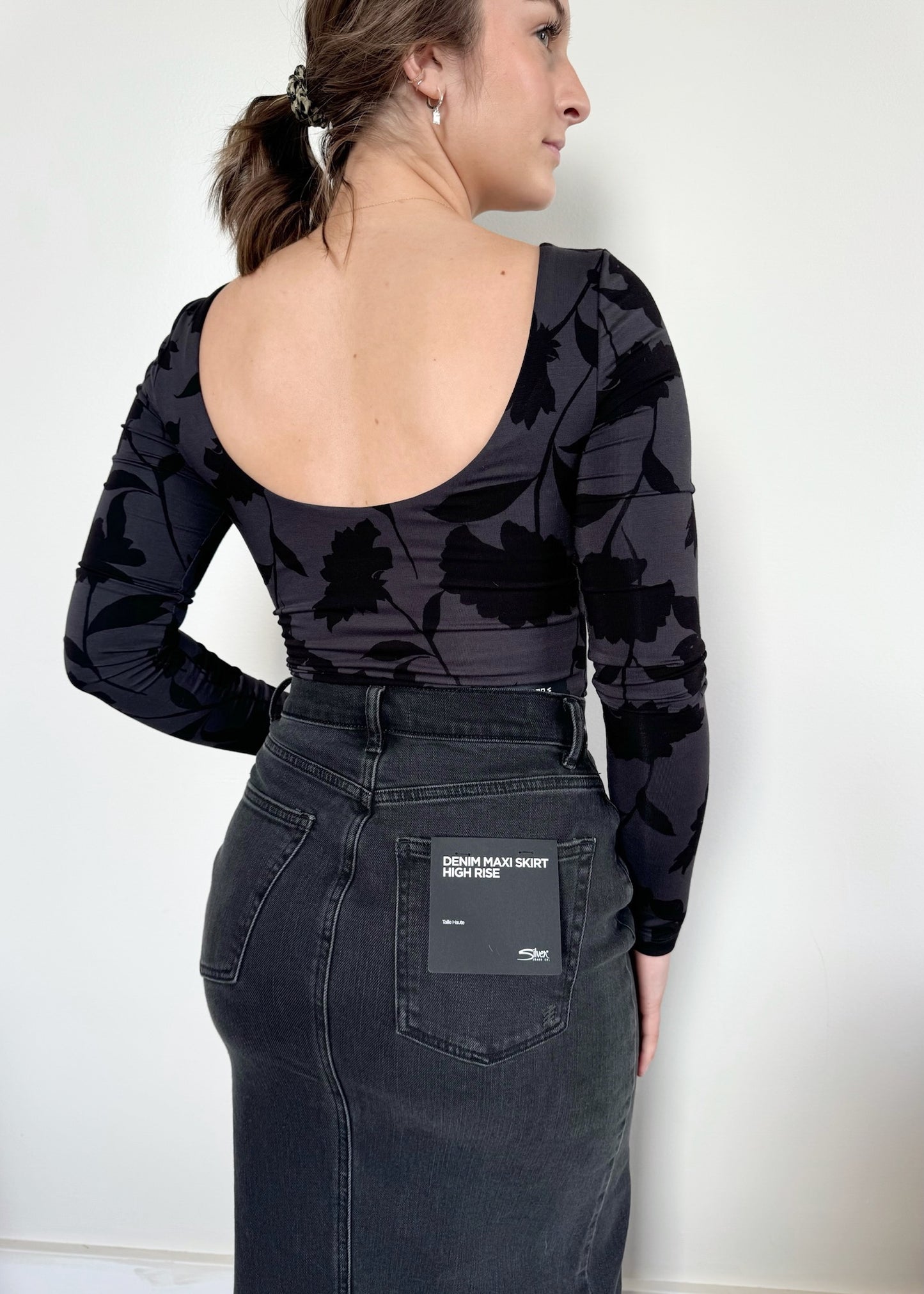 Z Supply Baela Bodysuit - FLORAL BLACK