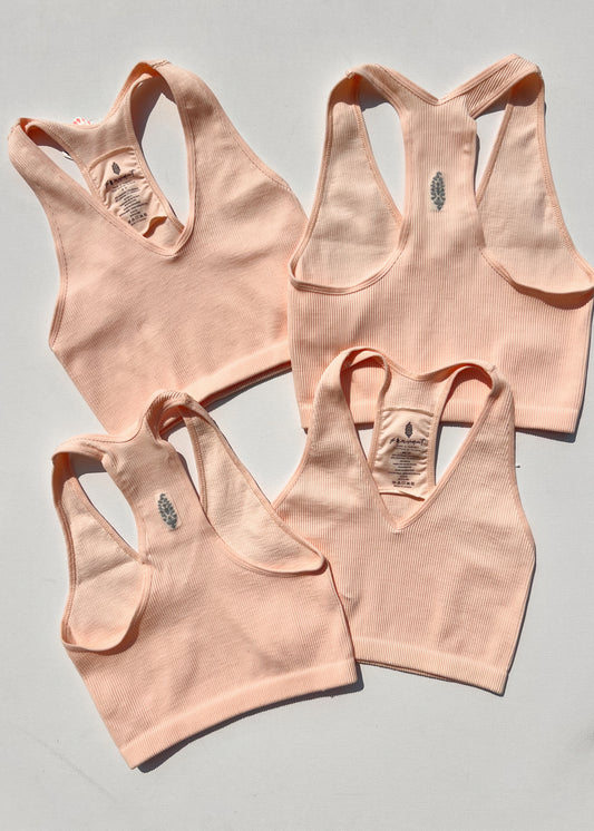 Free People Free Throw Crop Tank - PEACHES