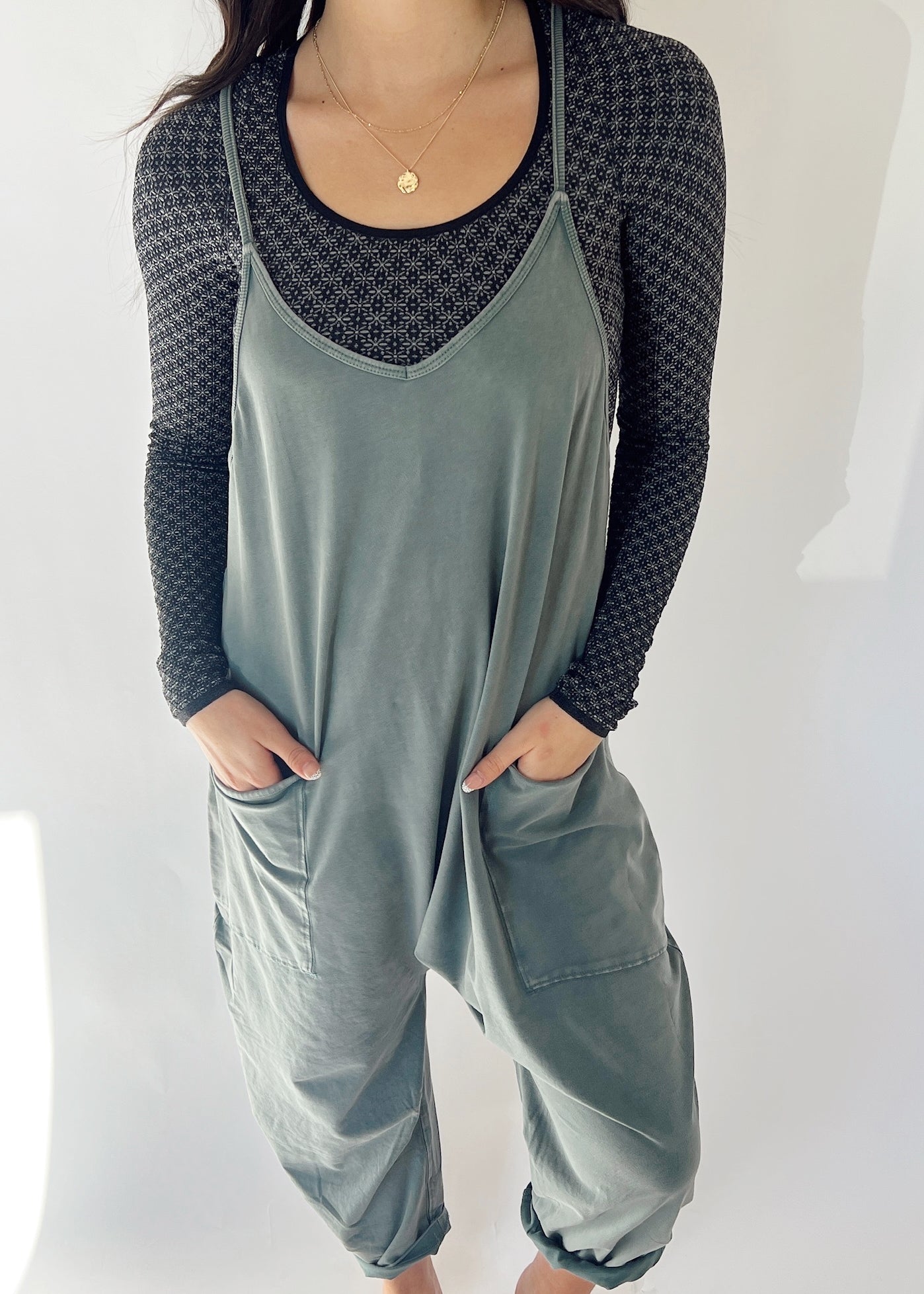 Free People Hot Shot Onesie - MIDNIGHT JADE