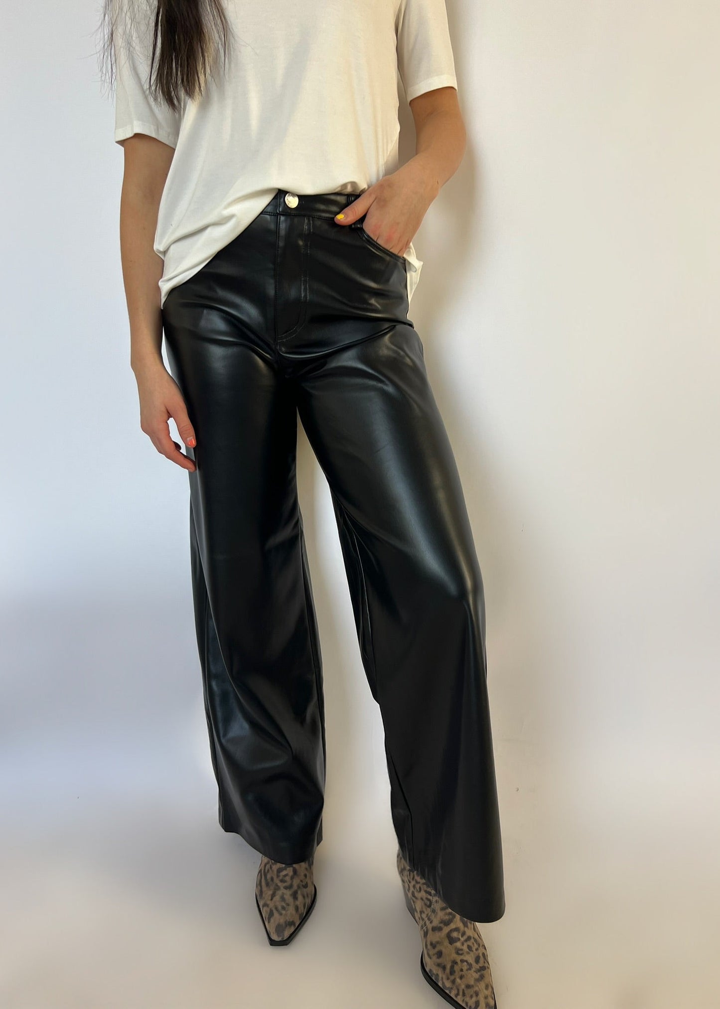 Z Supply Marli Wide Leg Leather Pant