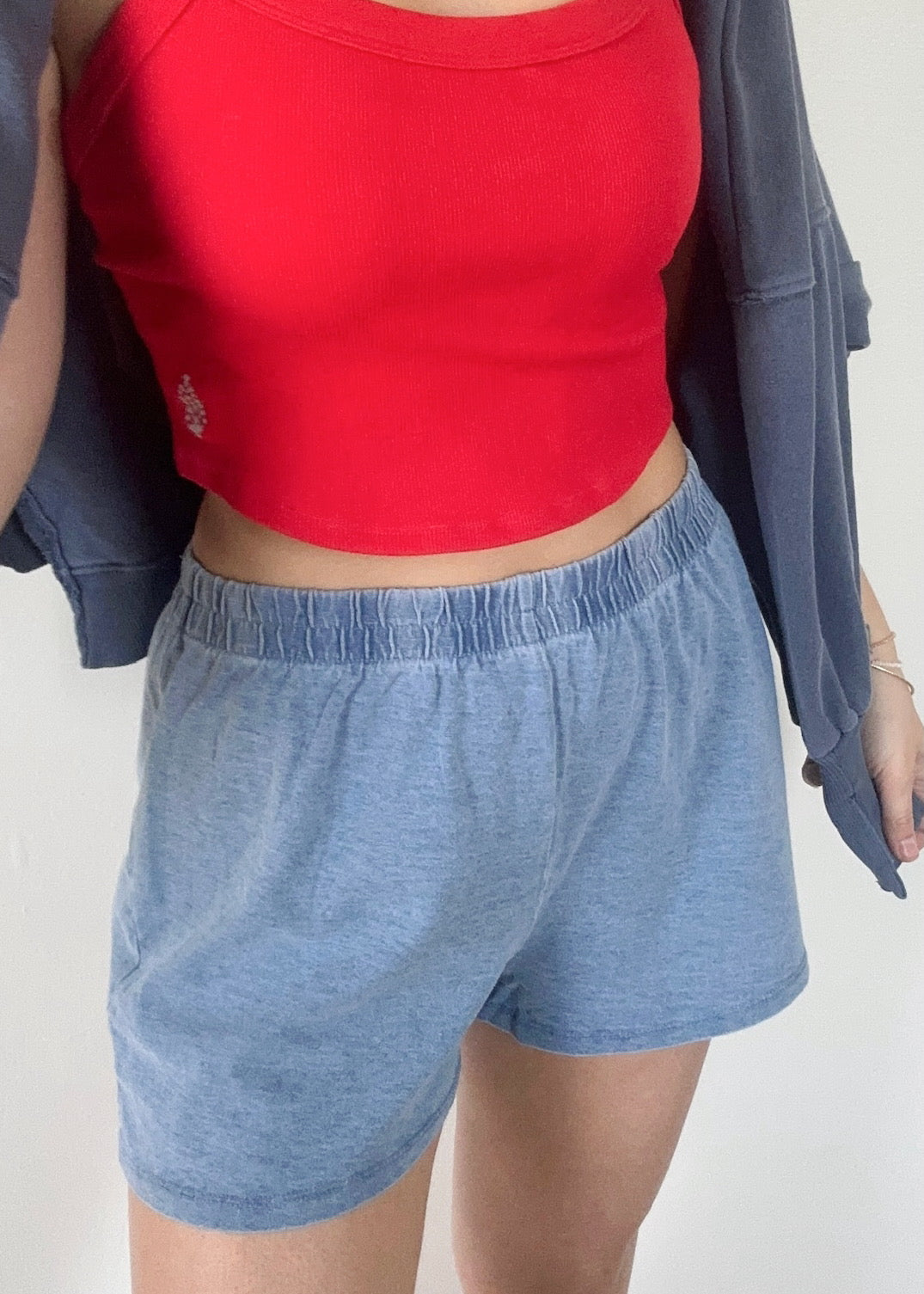 Z Supply Scout Jersey Denim Shorts