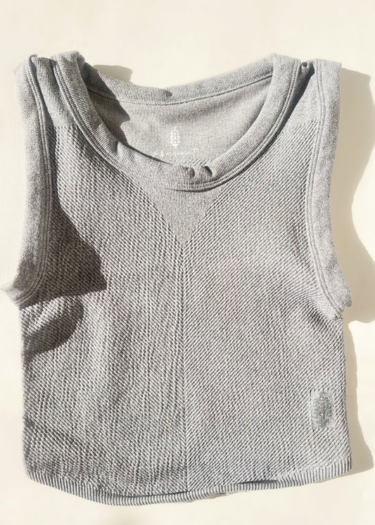 Free People Free Throw Muscle Tank - HEATHER GREY