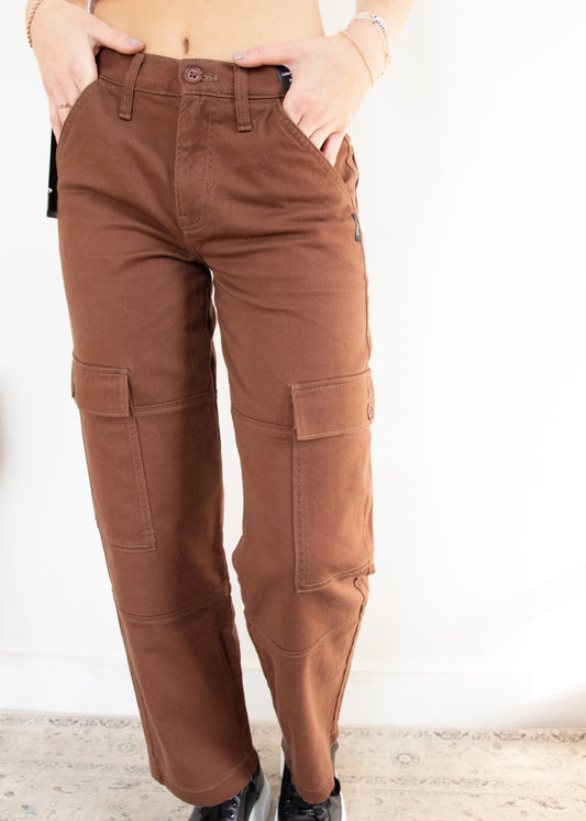 Silver Jeans Cargo Utility Pant - BROWN