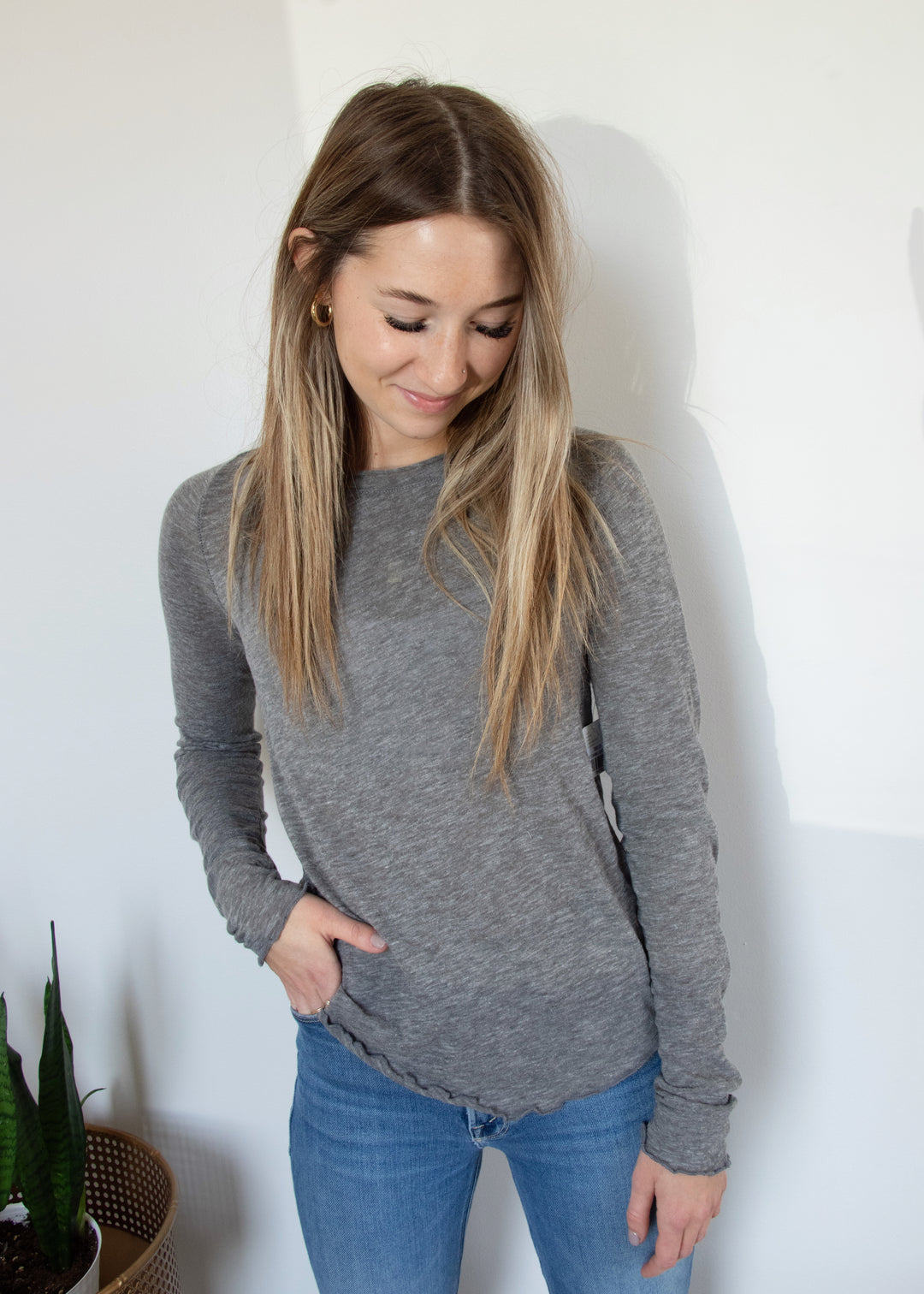 (取寄) フリーピープル レディース ビーウィッチ マイ ベビー ロング スリーブ Free People women Be My Baby Long Sleeve Heather Grey Free People Be My Baby Longsleeve – Thr3e Clothing