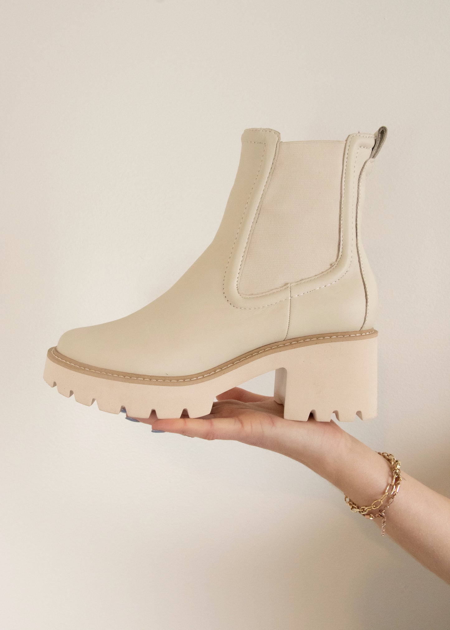 Dolce Vita HAWK Boots - IVORY LEATHER