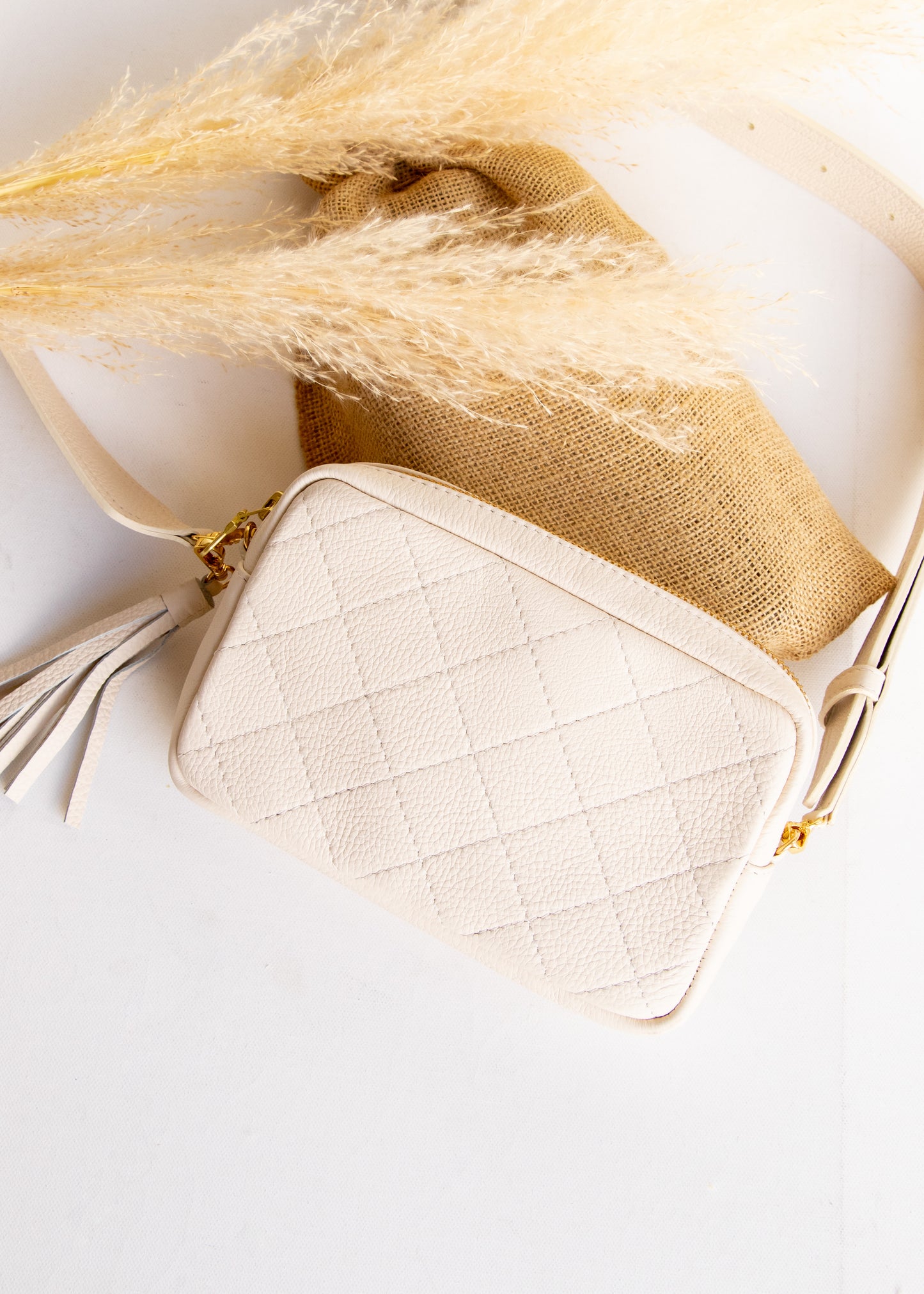 BRAVE Leather Vittoria Crossbody Bag - MARBLE NAPPA