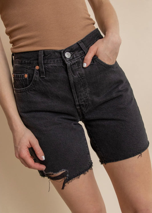 Levi's 501 Mid Thigh Shorts - LUNAR BLACK