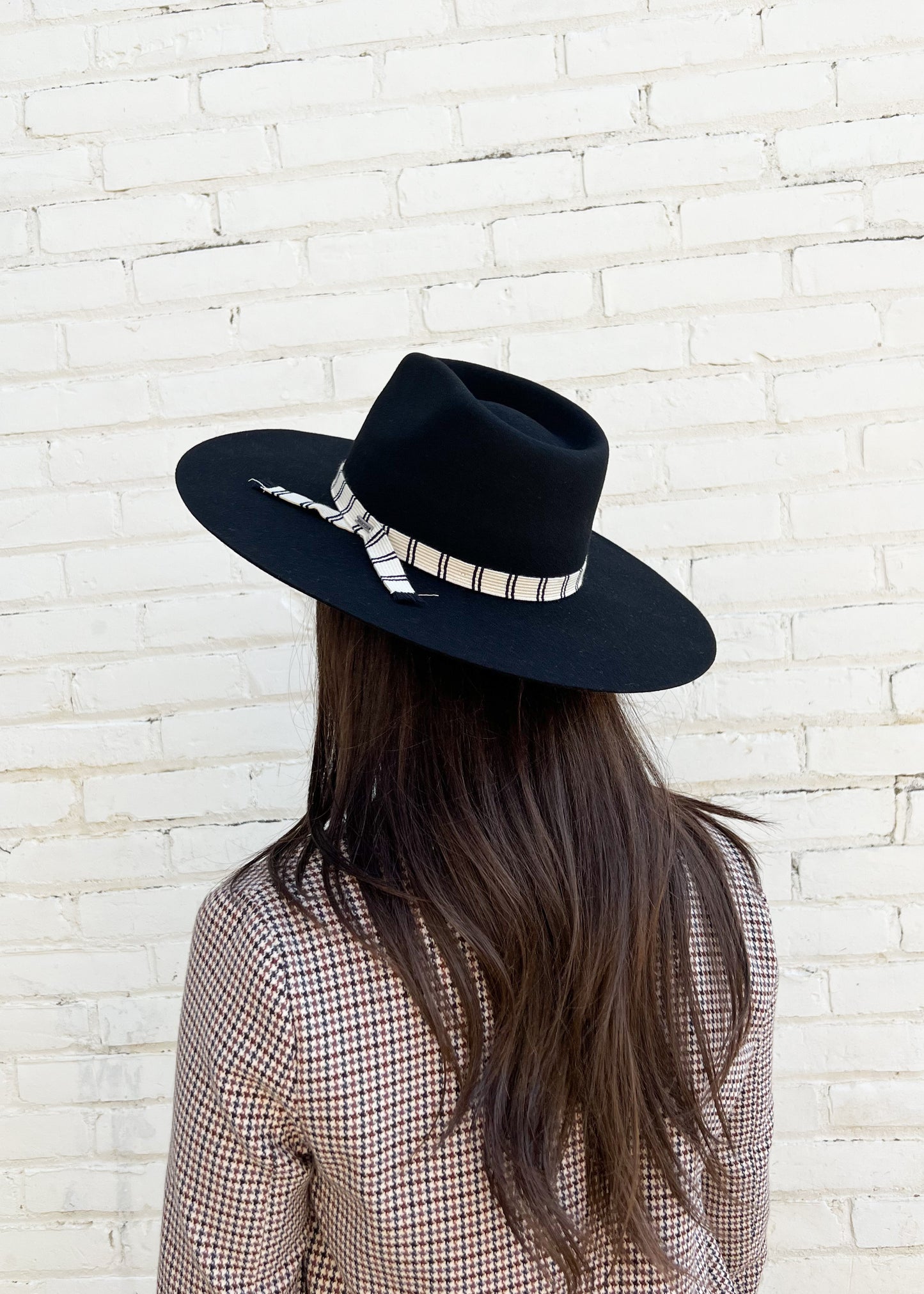 Brixton Leigh Felt Fedora - BLACK